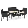 COSTWAY Polyrattan Gartenmöbel Set, Outdoor Gartengarnitur, Produktbild-Vorschau 1