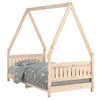 The Living Store Kinderbett 80x160 cm Massivholz Kiefer Produktbild-Vorschau 3