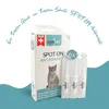 A product shot of OptiPet Spot On antiparasitic treatment for cats, featuring the product box and individual applicators against a teal and white background with marketing text. Produktbild-Vorschau