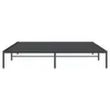 A black metal bed frame with a slatted surface, shown from the front. Podgląd zdjęcia produktu