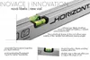 A close-up marketing image of a spirit level with text highlighting its features. Náhľad obrázku produktu