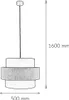 Hängeleuchte Stoff Metall E27 D: 50 cm H: max. 160 cm Produktbild-Vorschau 7