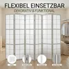 Homestyle4u Paravent Raumteiler 6 teilig Holz Grau Shoji Produktbild-Vorschau 15