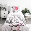 Minnie Mouse Bettbezug Weiß/Rosa - 140 x 200 cm - Baumwolle Anteprima dell’immagine prodotto 2