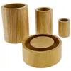 A set of wooden containers of varying sizes, arranged on a white background. Produktbild-Vorschau