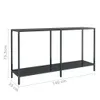 vidaXL Tavolino da salotto Nero 140x35x75,5 cm Vetro Anteprima dell’immagine prodotto 7
