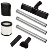 A collection of vacuum cleaner accessories laid out on a white background. Produktbild-Vorschau