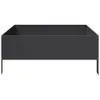 vidaXL Hochbeet Schwarz 100x100x41 cm Stahl Produktbild-Vorschau 4