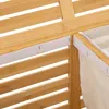 Wäschekorb, doppelt, 2-fach, SICELA, Bambus Produktbild-Vorschau 6