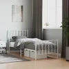 Rám postele s čelem a podnožkou kovový bílý 80x200 cm Náhled obrázku produktu 2