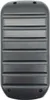 A close-up, top-down view of the back of a black battery pack for a vacuum cleaner. Voir les images du produit