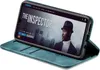 A smartphone in a flip case is displayed, showing a movie interface on its screen. Produktbild-Vorschau