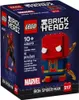 The image shows the retail packaging for a LEGO BrickHeadz Iron Spider-Man building toy set. Produktbild-Vorschau