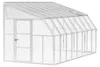 Rion Kunststoff Anlehngewächshaus Sun Room 48 Weiß Produktbild-Vorschau 6
