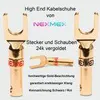 NEXMEX Kabelschuhe vergoldet schraubbar 20x Gabelschuhe für Produktbild-Vorschau 9