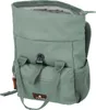 A close-up studio shot of a green backpack. Voir les images du produit