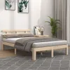 vidaXL Massivholzbett ohne Matratze 120x200 cm Produktbild-Vorschau 2