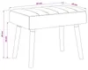 vidaXL Kanalgepolsterte Bank Creme 60 x 40 x 45 cm Stoff Produktbild-Vorschau 7