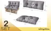 sunnypillow Palettenkissen für Palettenmöbel - 2er Set - Produktbild-Vorschau 2