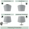 Wogati® Premium Lampenschirm E14/E27 Baumwolle |Grau / Produktbild-Vorschau 3