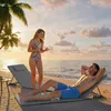 2er Set Strandmatten 4-fach verstellbar, 154x57 cm, Grau, Produktbild-Vorschau 11
