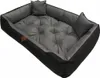 A dog bed with raised sides and two small pillows. Náhled obrázku produktu