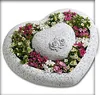 Pflanzschale Pflanzgefäss Herz Garten Blume Grab Rose Produktbild-Vorschau 1