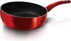 A red wok pan with a black interior and a red handle, shown from a side angle on a white background. Produktbild-Vorschau