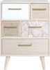 A chest of drawers with five drawers of varying sizes and designs, standing on four tapered legs. Náhled obrázku produktu