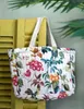 Tasche aus gestepptem Samt mit Blumen 44×35×10 cm – Produktbild-Vorschau 6