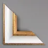 Bilderrahmen Vienna - 20x60 cm, Weiß Gold Nachbildung, 1 mm Produktbild-Vorschau 5
