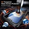 A smartphone screen protector is being hit by a hammer to demonstrate its durability. The background is dark and fiery, with glowing embers and rocks. Anteprima dell’immagine prodotto