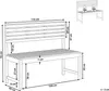 BELIANI Gartenbank Hellbraun Akazienholz rechteckig 110 cm Produktbild-Vorschau 3