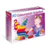 A product box for a craft kit, showing a child using the product. Produktbild-Vorschau