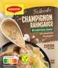 A close-up of a Maggi Champignon Rahm Sauce package with a serving suggestion shown. Anteprima dell’immagine prodotto