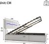 Fortuna Lai čalúnená posteľ 160x200cm s LED diódou a Náhľad obrázku produktu 5