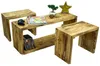 Beistelltisch 50x40x30cm Sitzhocker in geflammt Produktbild-Vorschau 4