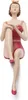 A figurine of a woman in a red swimsuit sitting with her legs crossed. Anteprima dell’immagine prodotto