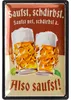 LANOLU Blechschilder retro Bier Bar Deko, Metallschilder Produktbild-Vorschau 1