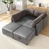 Merax Modulares U-Sofa mit Stauraum, 6-Sitzer Ecksofa Produktbild-Vorschau 6