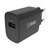 2GO Ladegerät 20W 2-Port 1x USB-A u. 1x USB-C    schwarz Produktbild-Vorschau 1