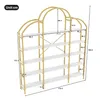 A diagram showing the dimensions of a gold and white bookshelf. Produktbild-Vorschau