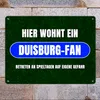 Hier wohnt ein Duisburg-Fan Metallschild XXL in 28x38 cm Produktbild-Vorschau 2