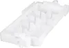 A white plastic ice cube tray with multiple compartments. Produktbild-Vorschau