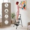 Trittleiter 3 Stufen mit Handlauf Klappbar, Leiter Produktbild-Vorschau 2