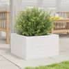 Pflanzkübel Weiß 40x40x23 cm Massivholz Kiefer Produktbild-Vorschau 3