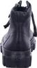 A back view of a black leather high-top boot with a platform sole. Voir les images du produit