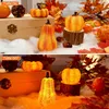 Herbstdeko Kürbis Deko Figuren mit LED Lichter 3 Stück Produktbild-Vorschau 5