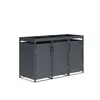 DEGAMO Mülltonnenbox 3er ULM 200x80x124cm mit Pfanzkasten, Produktbild-Vorschau 1