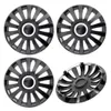 4x 14" Zoll Radkappen Schwarz Radzierblenden Radblenden Produktbild-Vorschau 4